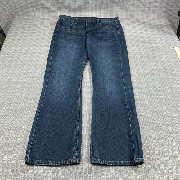 Levis 527 Jeans Mens 36x32 Blue Denim Bootcut Fade Rodeo Cowboy Western Ranch 23 - Picture 1 of 13